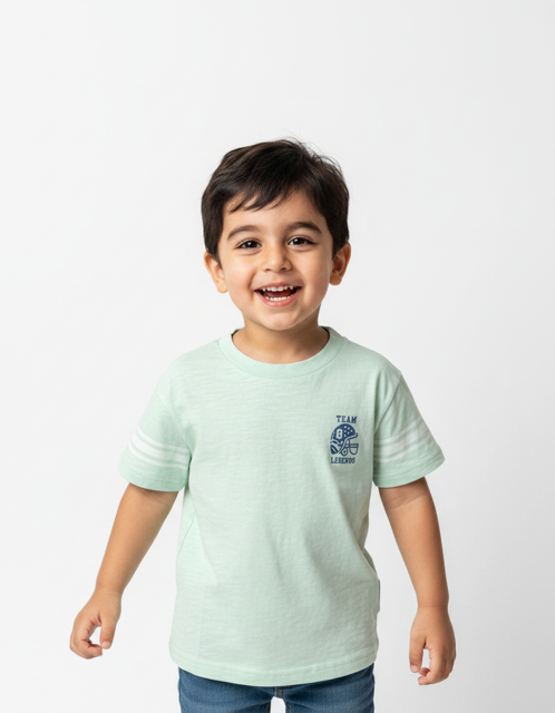 روی مانکن تیشرت پسرانه سبز کمرنگ نخی mothercare | اسکایتاپ مرجع تخصصی خرید لباس بچگانه