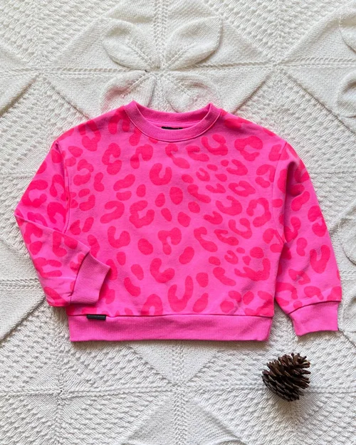 بلوز دورس سرخابی طرح پلنگی FUTURINO FASHION