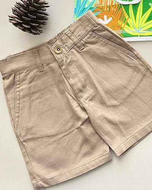 شلوارک کتان کرم U.S.Polo