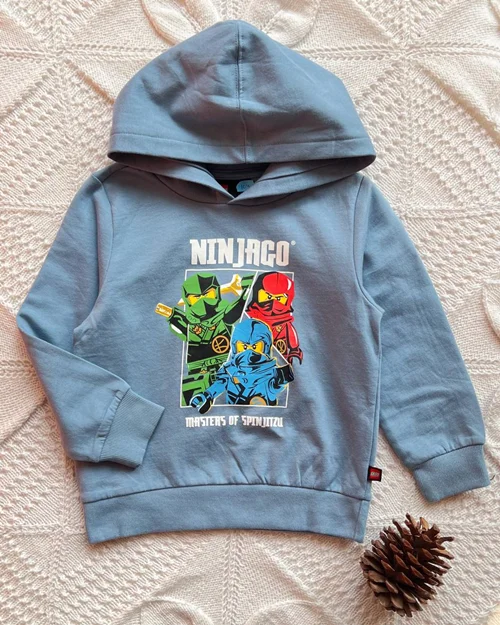 هودی توپنبه ای آبی نفتی طرح نینجا LEGO