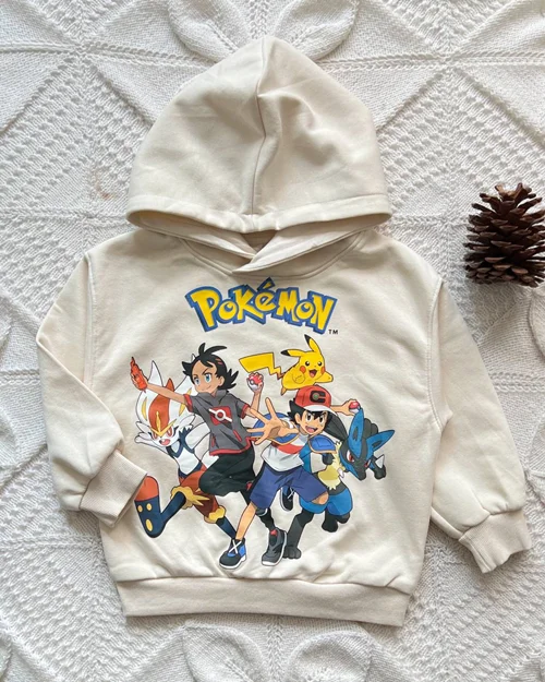 هودی شیری تو پنبه ای  طرح پوکمون h&m
