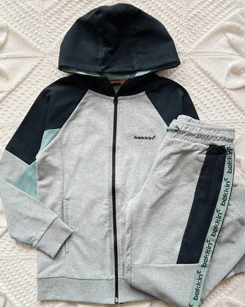 سویشرت و شلوار دورس طوسی bekkin