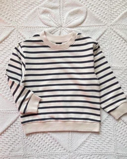بلوز دورس سفید مشکی طرح راه راه h&m