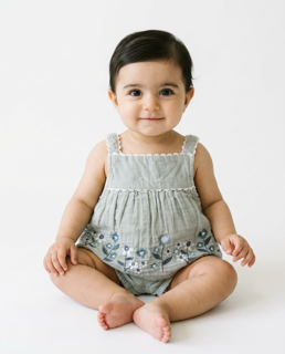 تاپ شلوارک موسلین طرح گل baby club