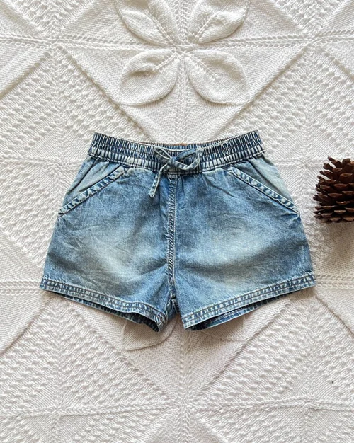 شلوارک جین آبی next