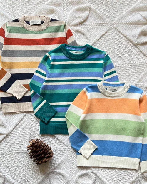 بلوز بافت چند رنگی راه راه h&m