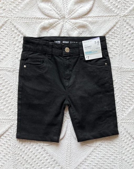 شلوارک یونیسکس مشکی جین primark | اسکایتاپ مرجع تخصصی خرید لباس بچگانه