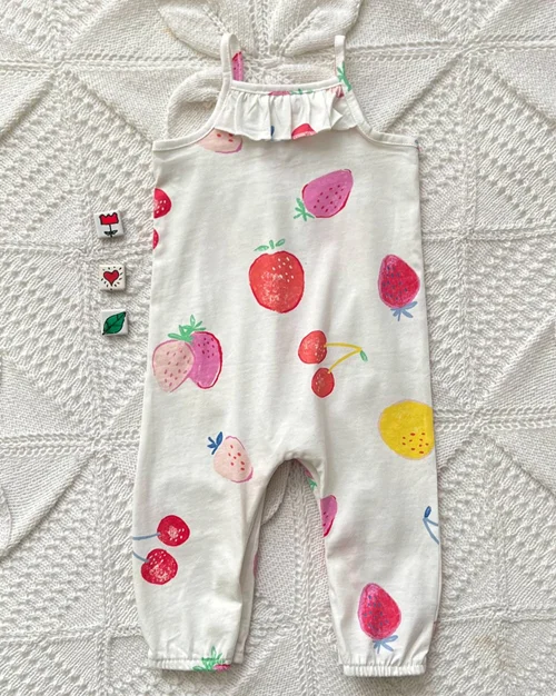 سرهمی نخی سفید طرح میوه george