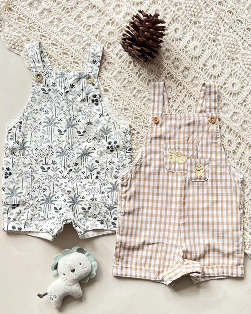 بیلر کتان نخی سفید / قهوه ای طرحدار sergent major