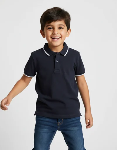 پلوشرت/تیشرت پسرانه سورمه ای جودون‌ h&m