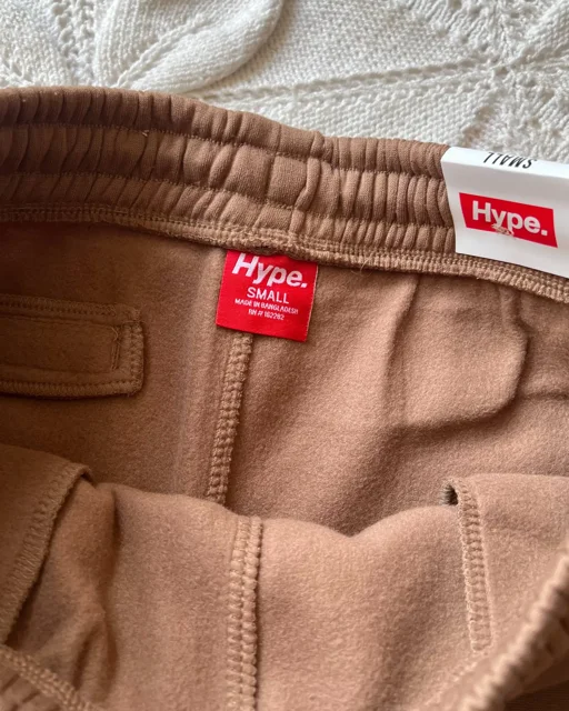 نمای داخل شلوار اسلش یونیسکس تو پنبه ای قهوه ای hype